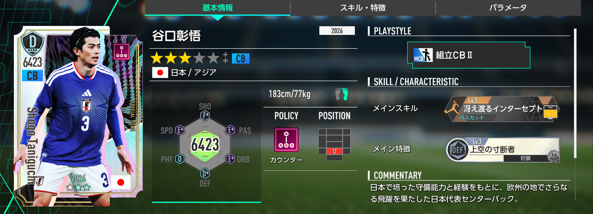 谷口彰悟の基本情報