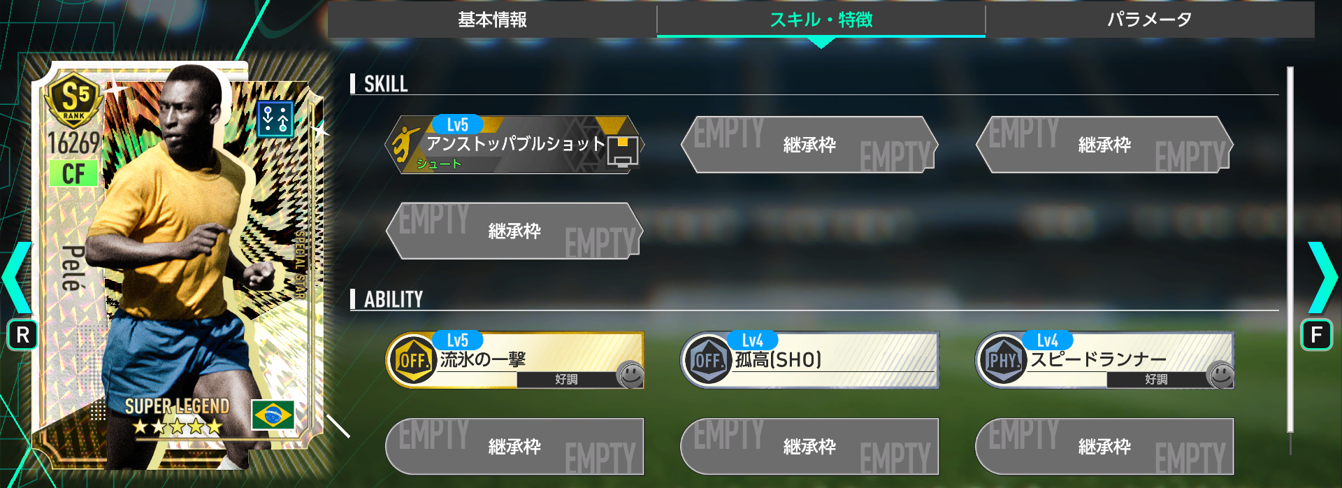 ペレのスキルと特徴