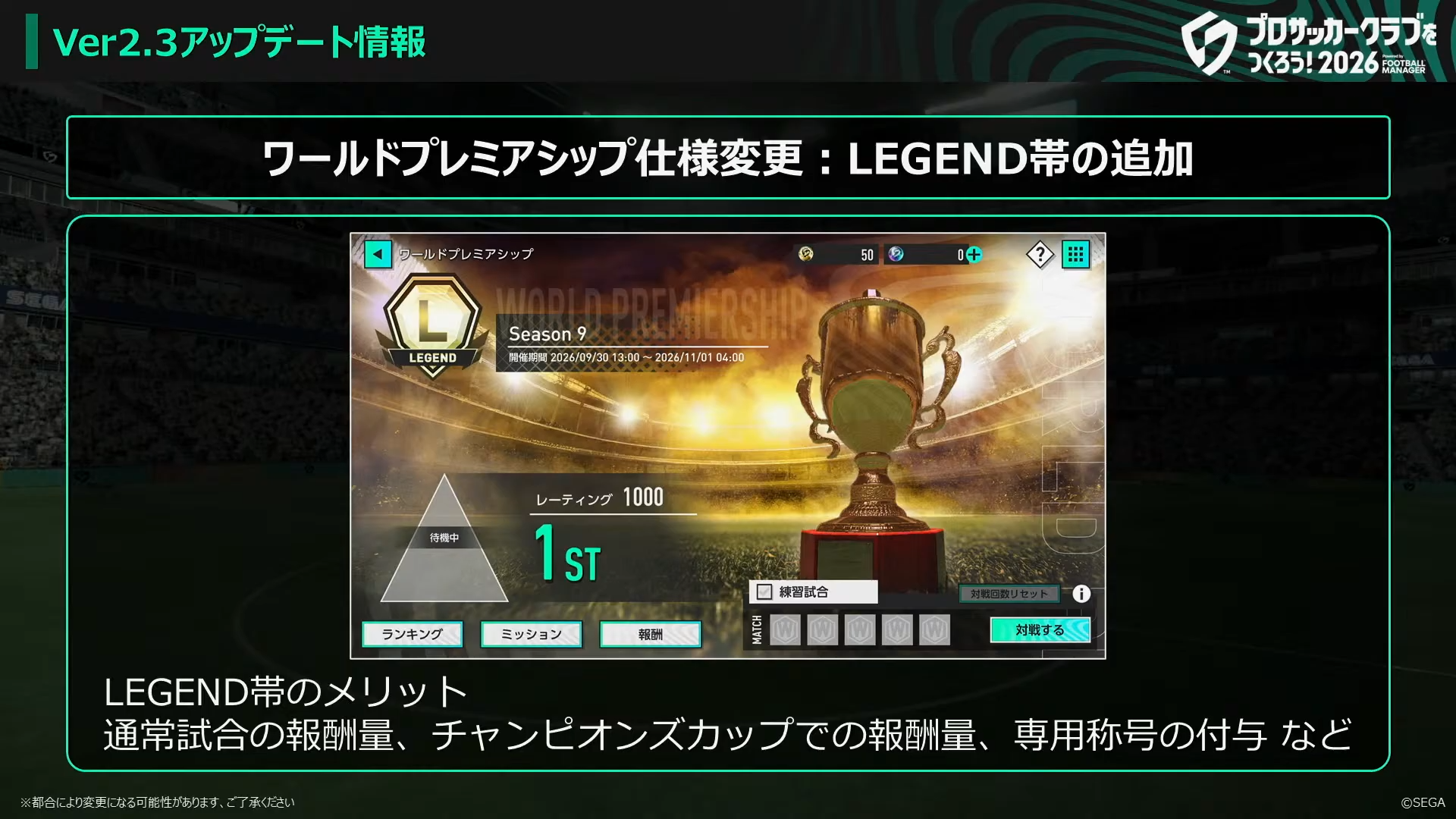 WPS LEGEND帯の追加
