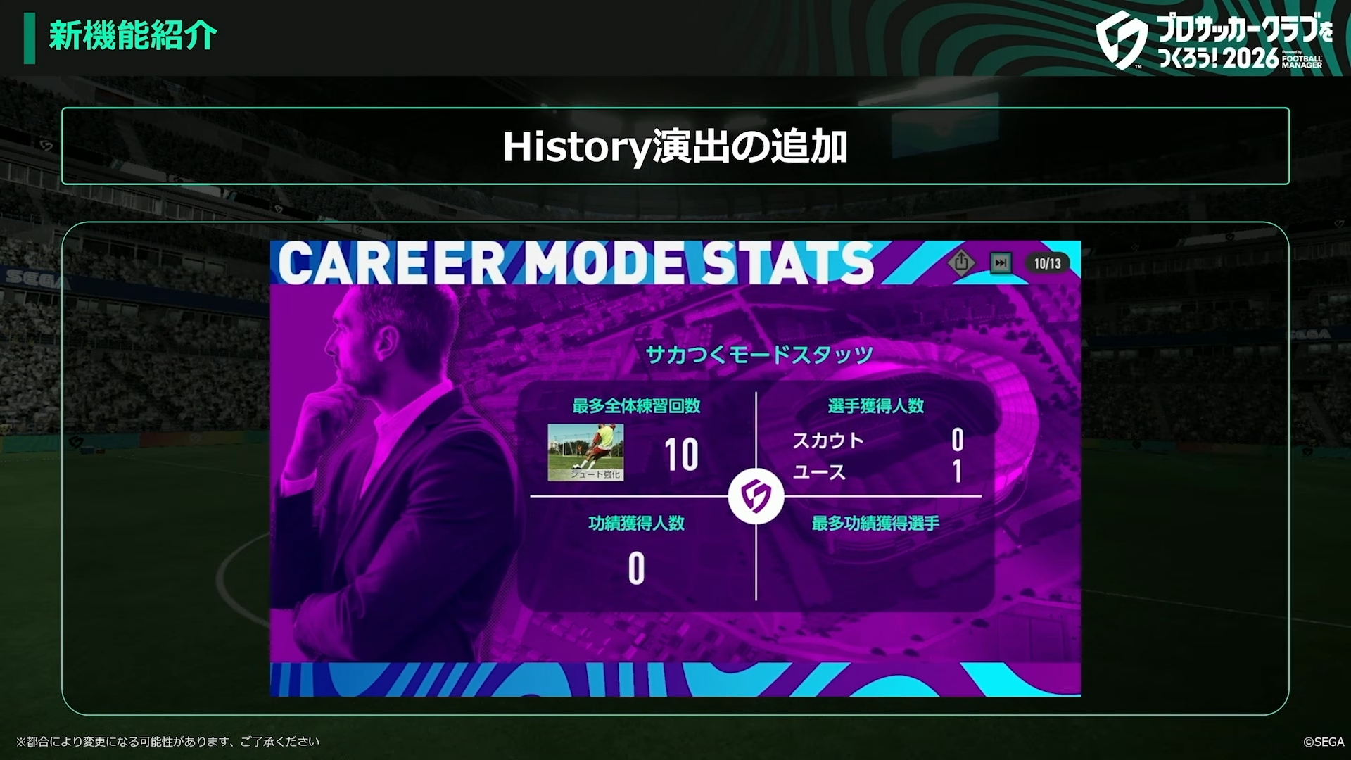 History演出の追加