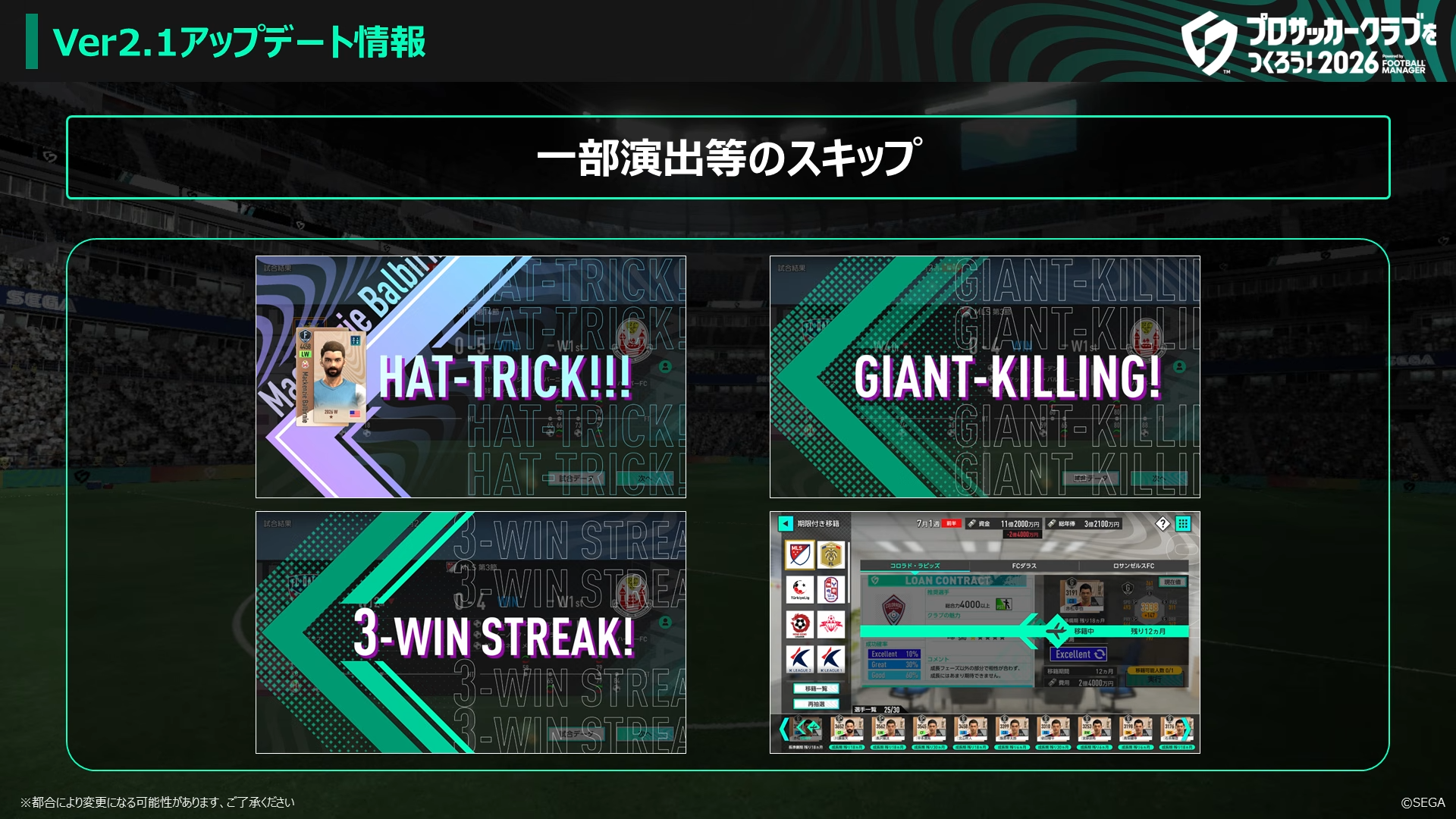一部演出のスキップ